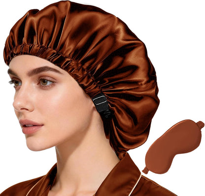 2Pcs Hair Bonnets for Sleeping Satin Bonnet Silk Bonnets for Women Silky Night Caps Womens Curly Hair Sleep Cap