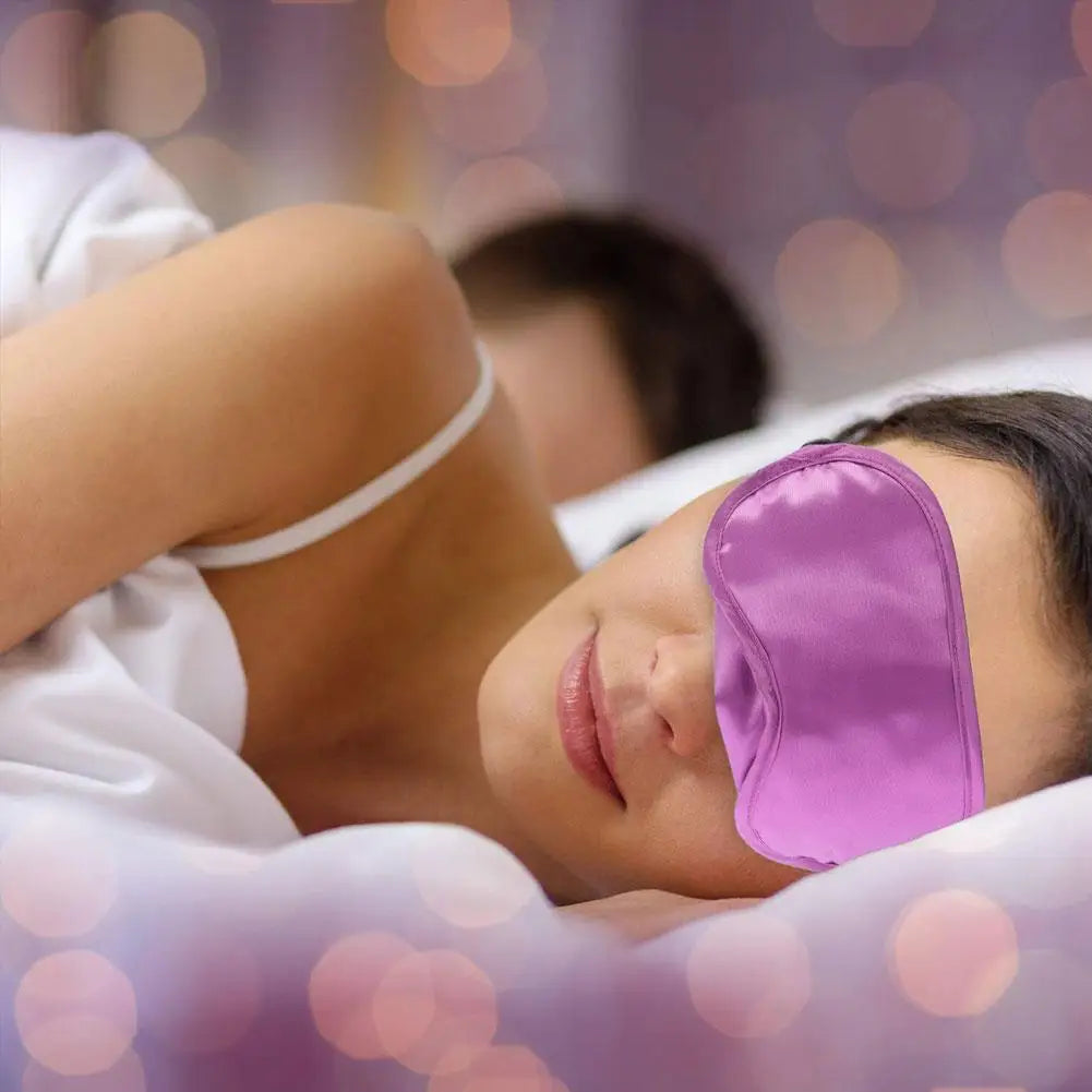 Lunch Break Sleep Eye Mask Satin Light Blocker Sensual Blindfold Day Night Relaxing Soft Portable Eye Mask Eyeshade Cover