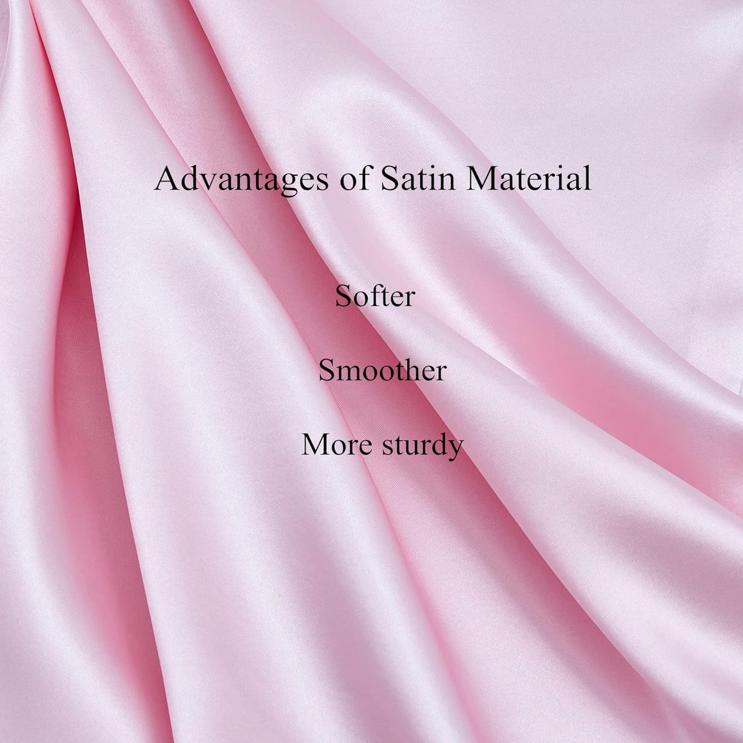 Satin Pillowcase for Hair and Skin, Vegan Silk Pillowcase Set-2 Pink Satin Pillowcases, 1 Eye Mask, 1 Scrunchie-Luxury Sleep Set, Silky Standard Satin Pillow Cases with Envelope Closure