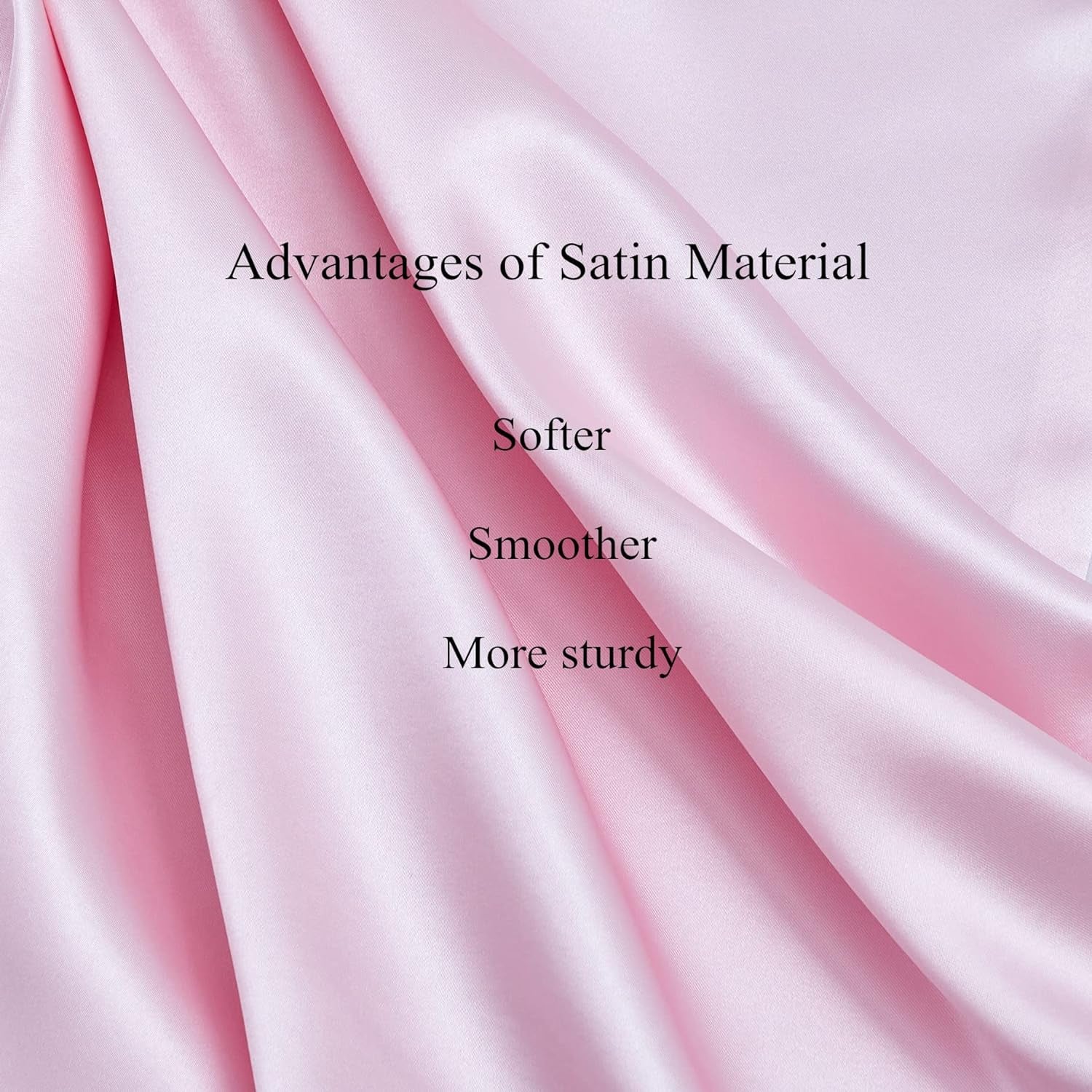 Satin Pillowcase for Hair and Skin, Vegan Silk Pillowcase Set-2 Pink Satin Pillowcases, 1 Eye Mask, 1 Scrunchie-Luxury Sleep Set, Silky Standard Satin Pillow Cases with Envelope Closure